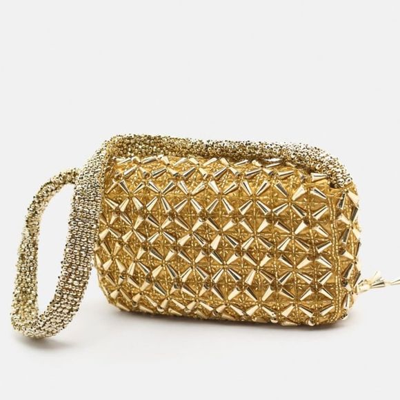 ZARA BEADED FRINGE SHOULDER BAG - Picture 4 of 11